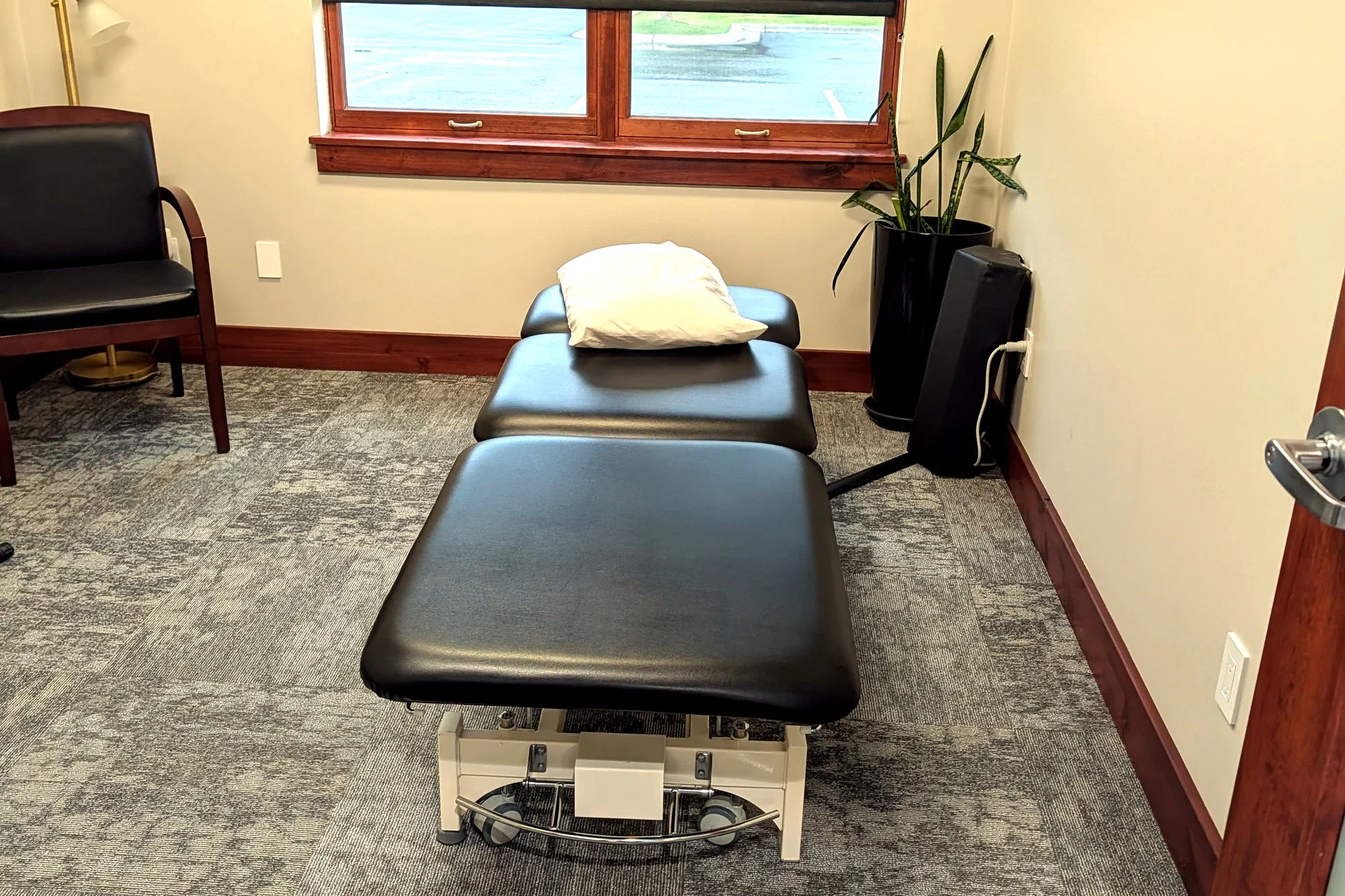 Private clinical treatment room at Root Therapy and Wellness in Bozeman, Montana, where manual lymphatic drainage is provided